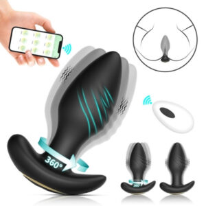 Censan Big Boat Anchor Swing – Telefon Kontrollü Titreşimli Anal Plug (Siyah)