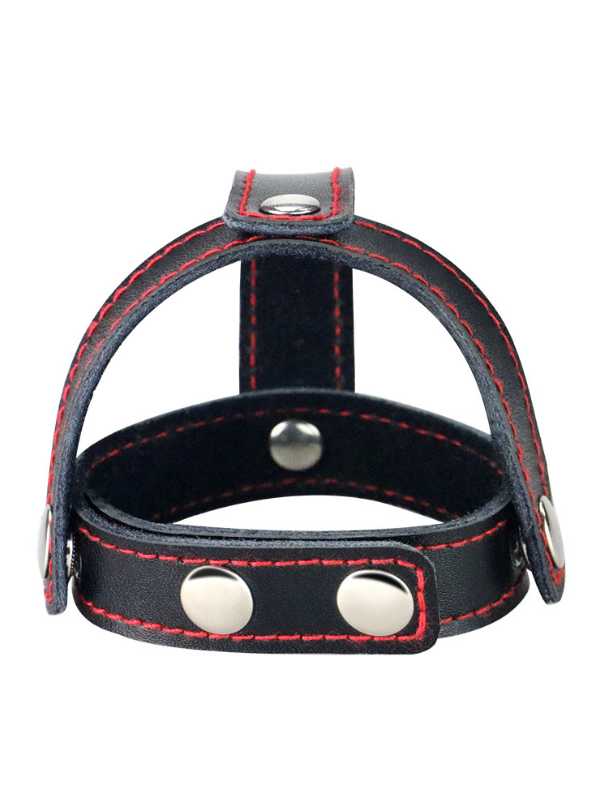 censan-bondage-fetish-t-style-leather-cockring-with-ball-divider-1119841-2